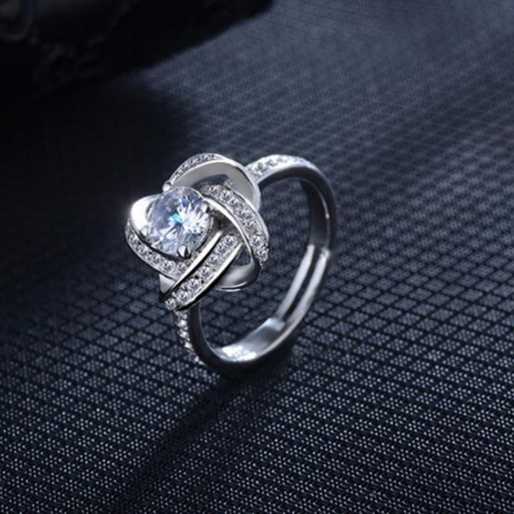*NEW 925 Sterling Silver Diamond Infninity Ring - Picture 6 of 12